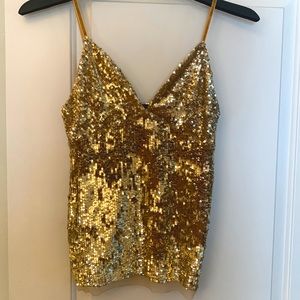 Gold Sequin Tank